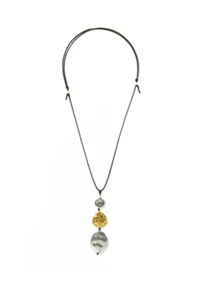 Long Triple Pendant Necklace