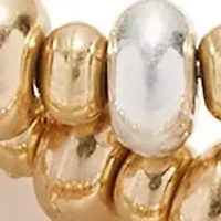 Two Tone Beaded Bracelet Set