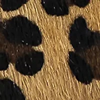 Leopard Print Cord Hair Calf Teardrop Necklace