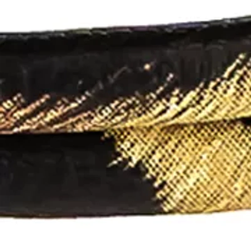 Golde Tone Multi Row Leopard Print Cord Bracelet