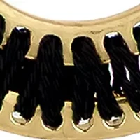 Black Thread Wrapped Open Teardrop Earrings