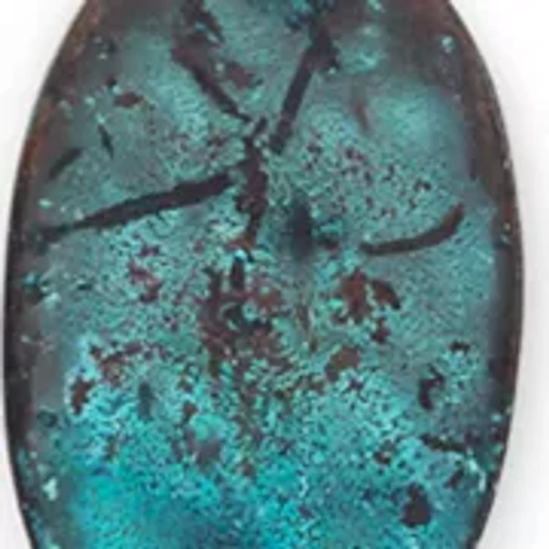 Two Tone Patina Linked Disc Y-Necklace