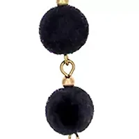 Long Gold Tone Linked Multi Bead Necklace