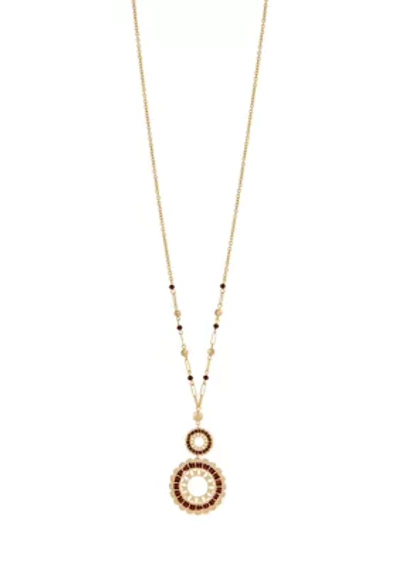 Long Double Pendant Necklace