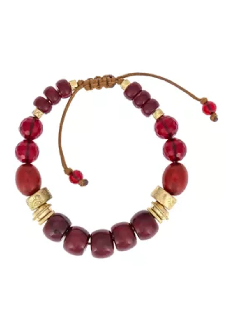 Multi Beaded Slider Bracelet