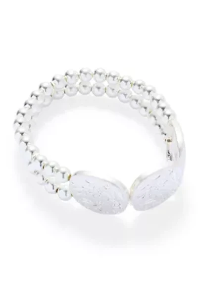 Silver Tone Stretch Bracelet