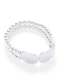 Silver Tone Stretch Bracelet