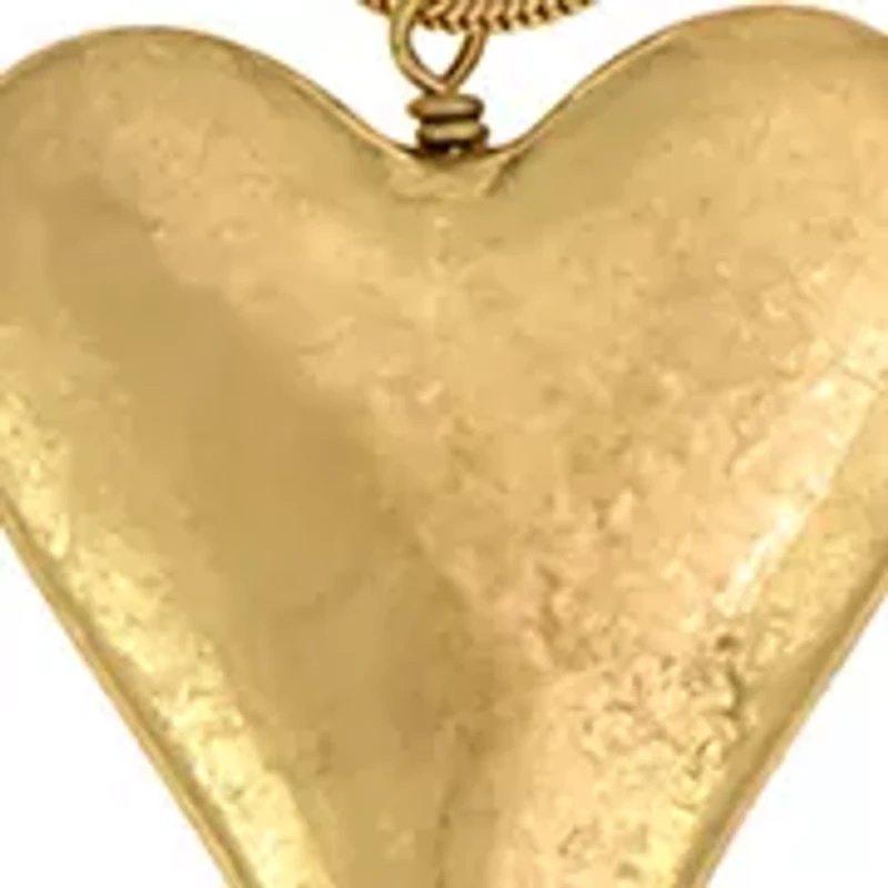 Two Heart Pendant Multi Layered Necklace