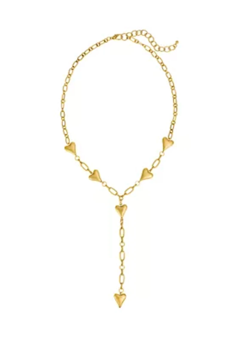 Linked Heart Station Y-Necklace