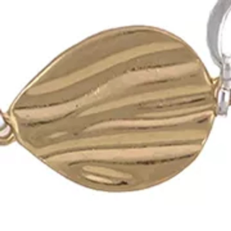 Long Linked Textured Station Necklace