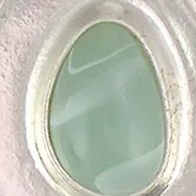 Silver Tone Chain and Bead Necklace with Teardrop Pendant