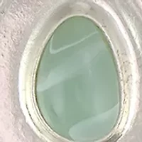 Silver Tone Chain and Bead Necklace with Teardrop Pendant