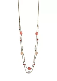 Long Multi-Strand Beaded Necklace