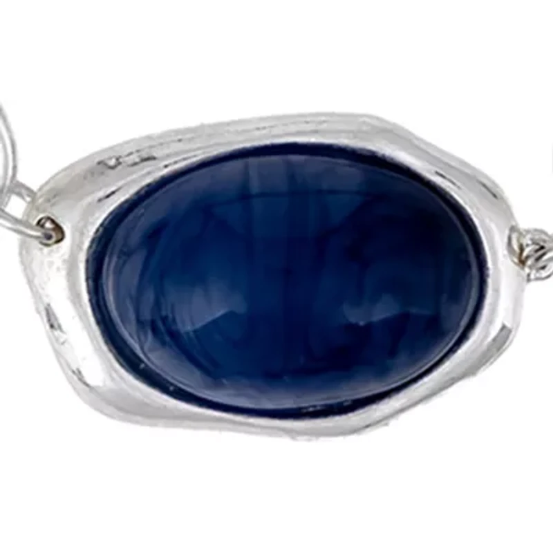 Cabochon Open Link Frontal Cord Necklace