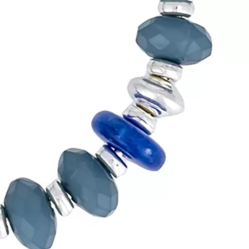Multi Beaded C Hoop Earrings