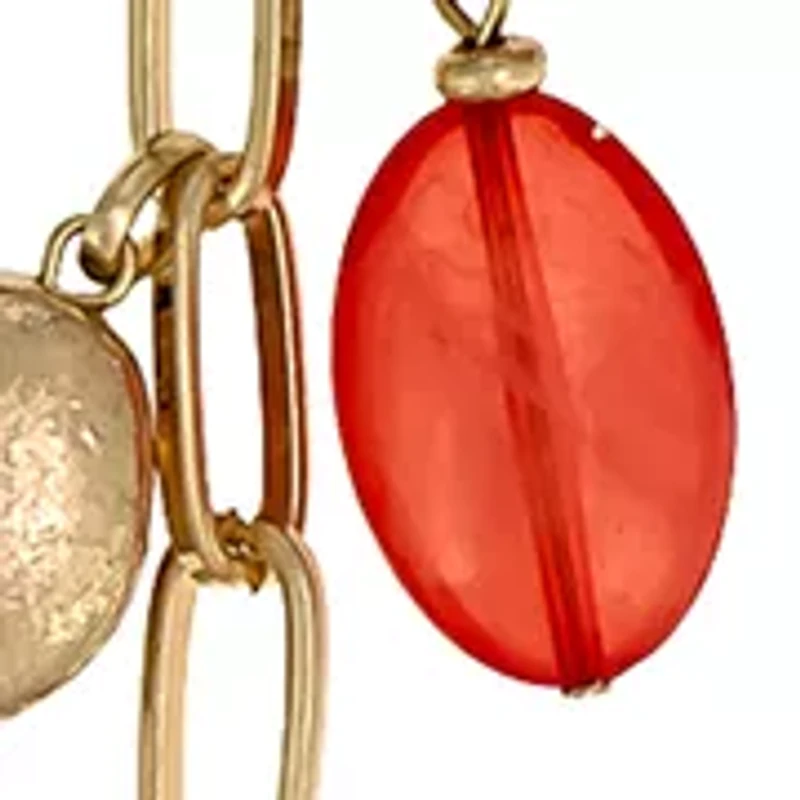 Multi Bead Chain Linked Y-Necklace