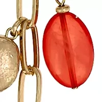 Multi Bead Chain Linked Y-Necklace