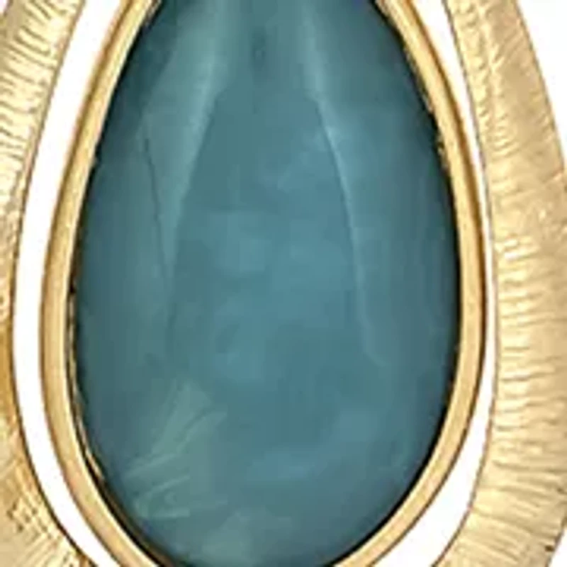 Long Orbital Stone Pendant Necklace  