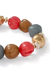 Multi Beaded Stretch Bracelet