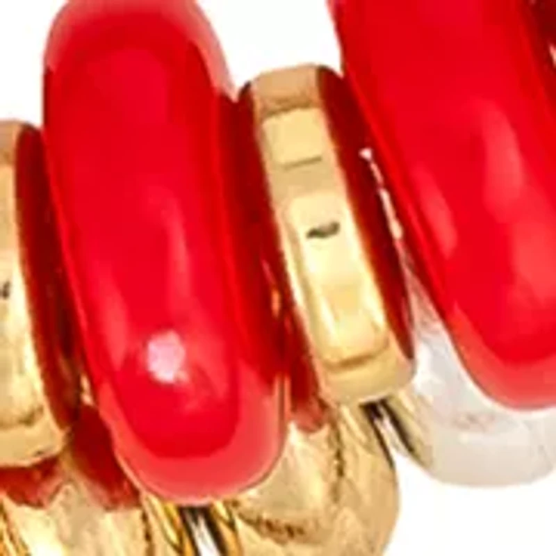 Multi Beaded Stretch Bracelet Trio Set