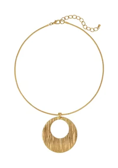 Open Donut Pendant Necklace