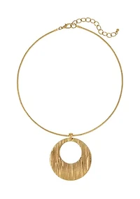 Open Donut Pendant Necklace