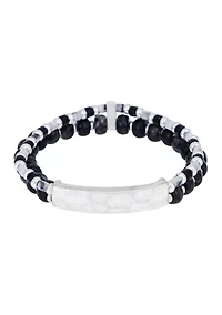 Beaded Front Bar Stretch Bracelet