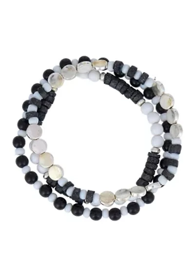 Multi Bead Stretch Bracelet Set