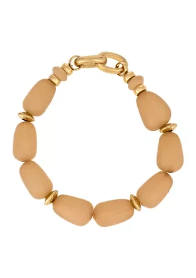 Frontal Link Beaded Stretch Bracelet