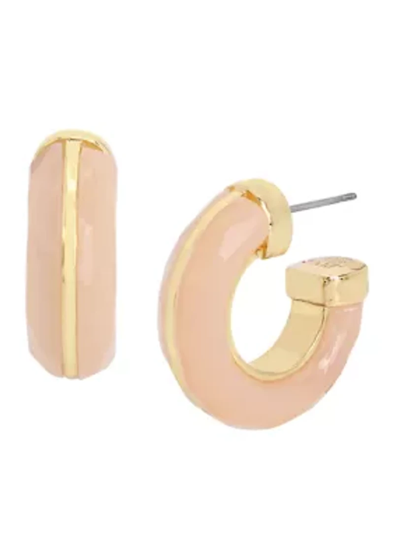 Rose Quartz Hoop Earrings