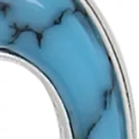 Turquoise Oval Dangle Earrings