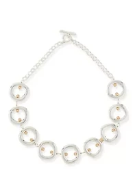 Open Circle Link Collar Necklace