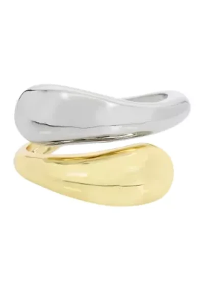 Sculpted Bypass Bangle Bracelet