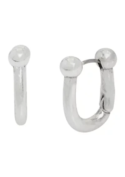 Horseshoe Huggie Hoop Earrings