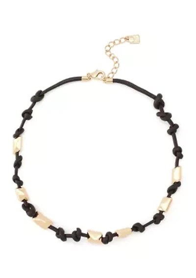 Heirloom Charms Pyramid Woven Collar Necklace