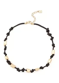 Heirloom Charms Pyramid Woven Collar Necklace