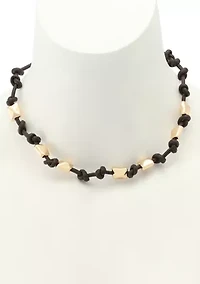 Heirloom Charms Pyramid Woven Collar Necklace