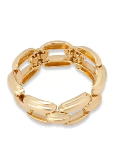 Ribbed Link Bracelet
