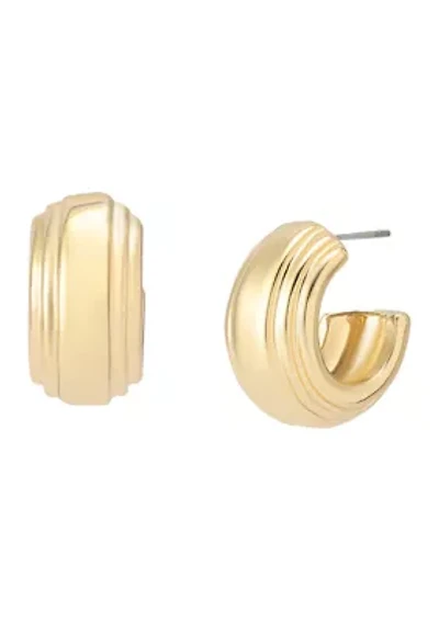 Ribbed Huggie Earrings