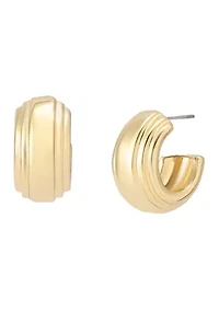 Ribbed Huggie Earrings