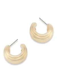 Ribbed Huggie Earrings