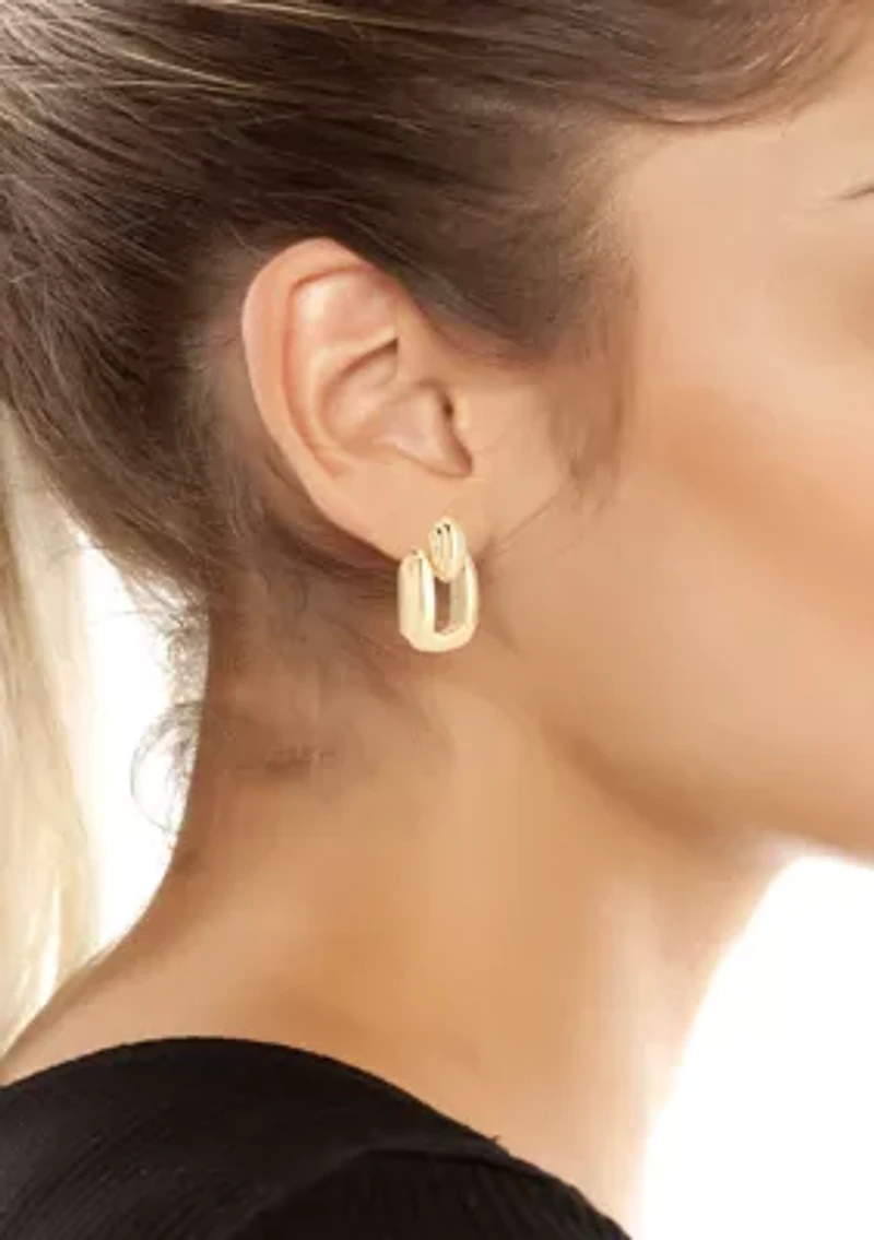 Ribbed Doorknocker Earrings