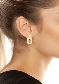 Ribbed Doorknocker Earrings