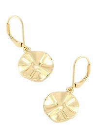 Textured Coin Drop Earrings