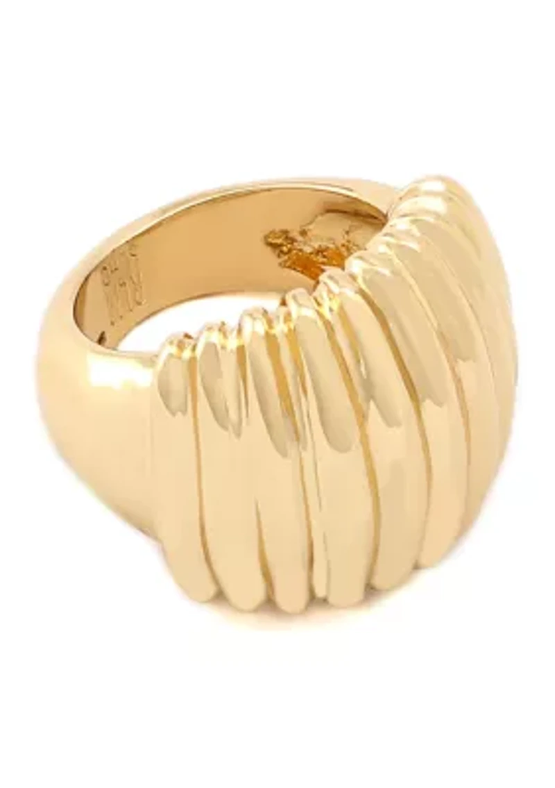Ribbed Tube Band Ring