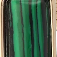 Malachite Molten Doorknocker Earrings