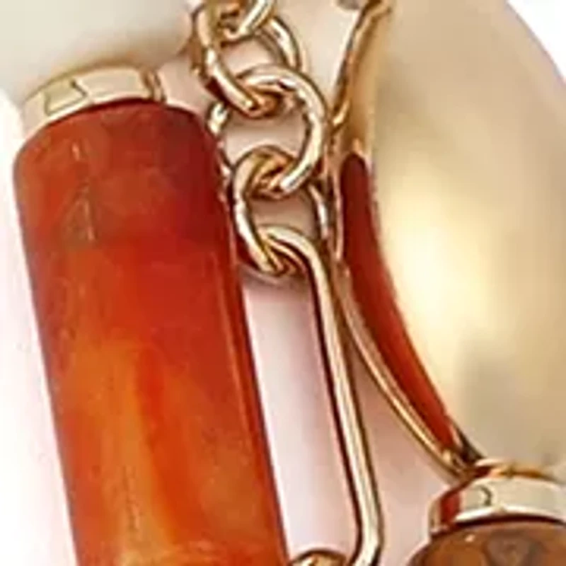 Mixed Stone Molten Beaded Layered Necklace