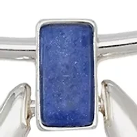 Lapis Molten Disc Pendant Wire Necklace