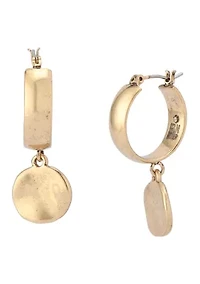 Heirloom Charms Disc Huggie Earrings