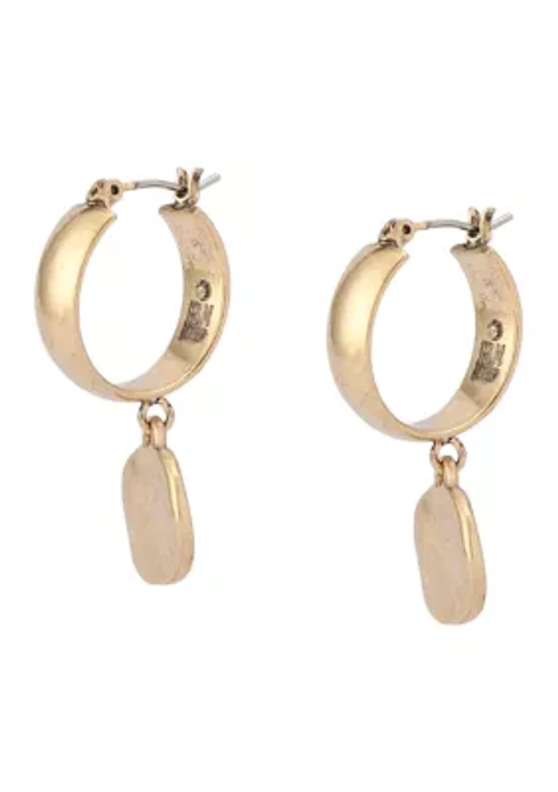 Heirloom Charms Disc Huggie Earrings